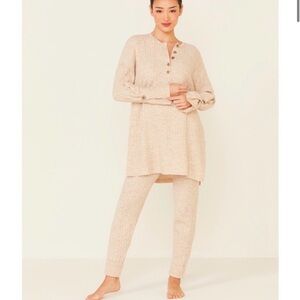 Free People Around The Clock Sweater & Jogger Set S
